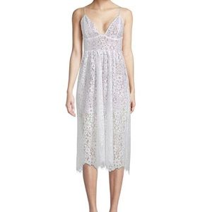 For Love and Lemons botanic midi dress white lace